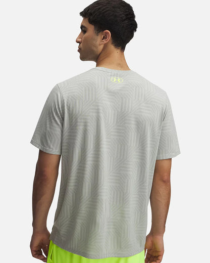 T-shirt Under Armour Tech Vent Geotessa - Gris/Jaune