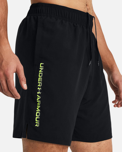 Short Under Armour Wordmark - Noir/Jaune