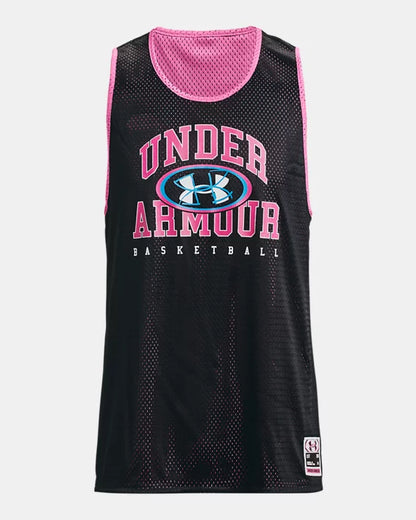 Débardeur réversible Under Armour Baseline - Noir/Rose