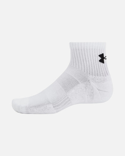 Pack de 3 paires de chaussettes 3/4 Under Armour - Blanc