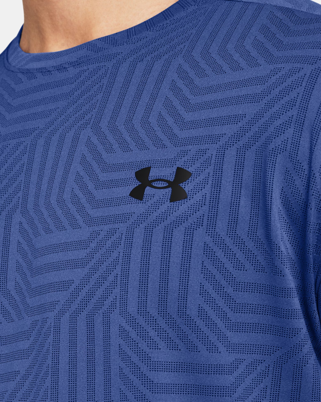 T-shirt Under Armour Running Tech Vent Geotessa - Bleu