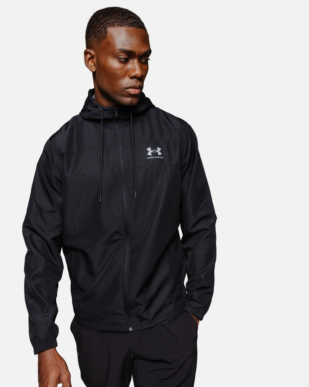 Veste à capuche Under Armour Running Windbreaker - Noir