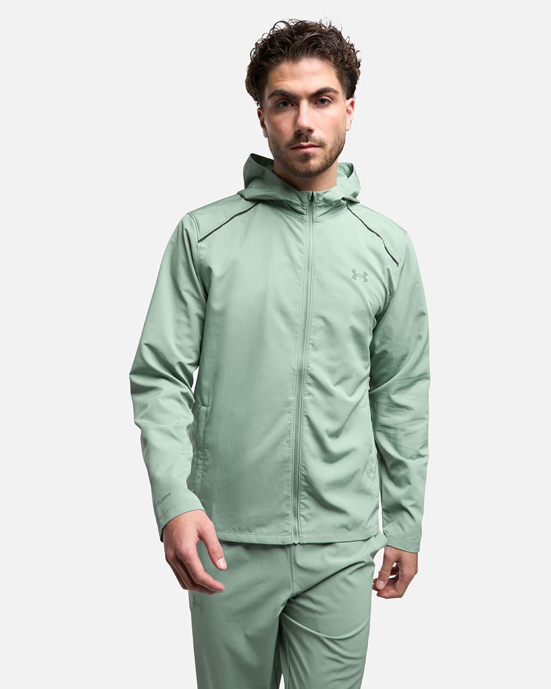 Veste Under Armour Running Launch - Vert Pastel